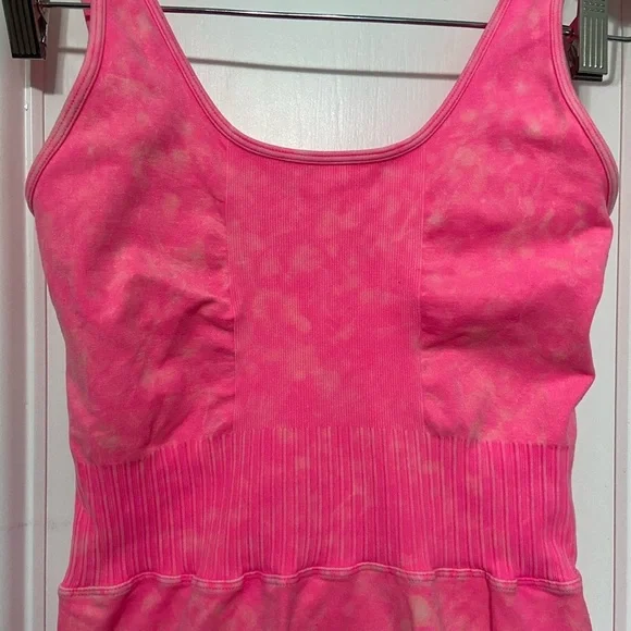 Zenana Outfitters LIKE NEW hot pink mineral wash spandex onesie romper L/XL - Picture 7 of 9